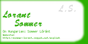 lorant sommer business card