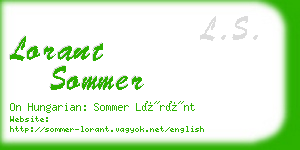 lorant sommer business card